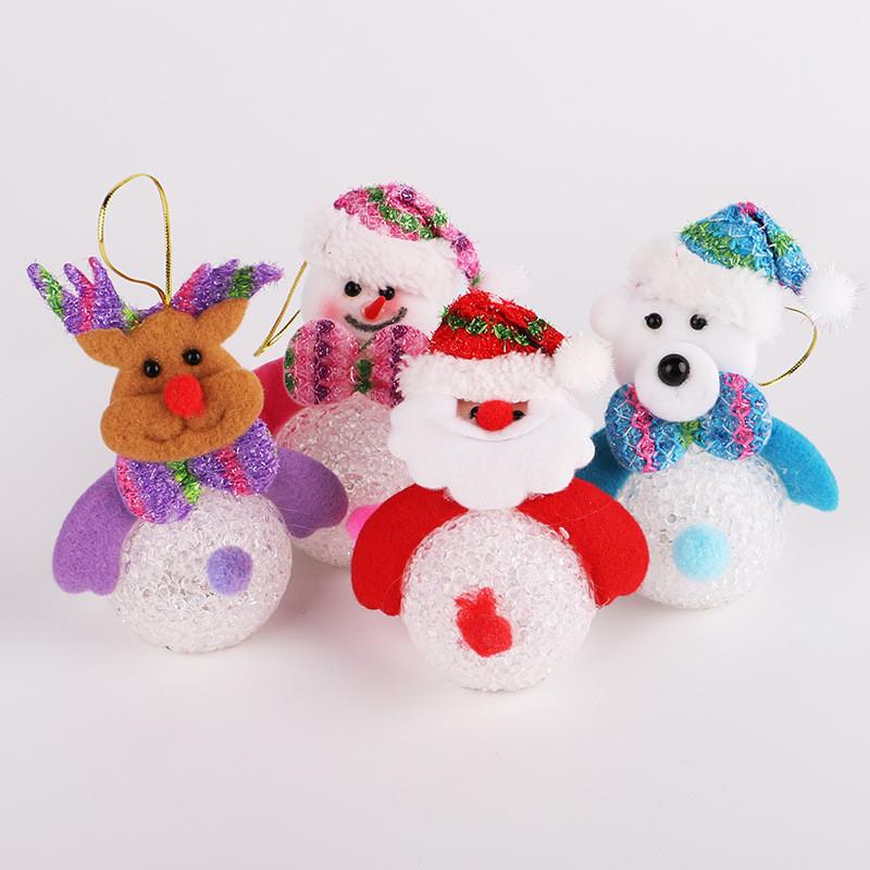 Eva Tree Christmas Hanging Lighted Decor Santa Snowman Reindeer Festive Supplies