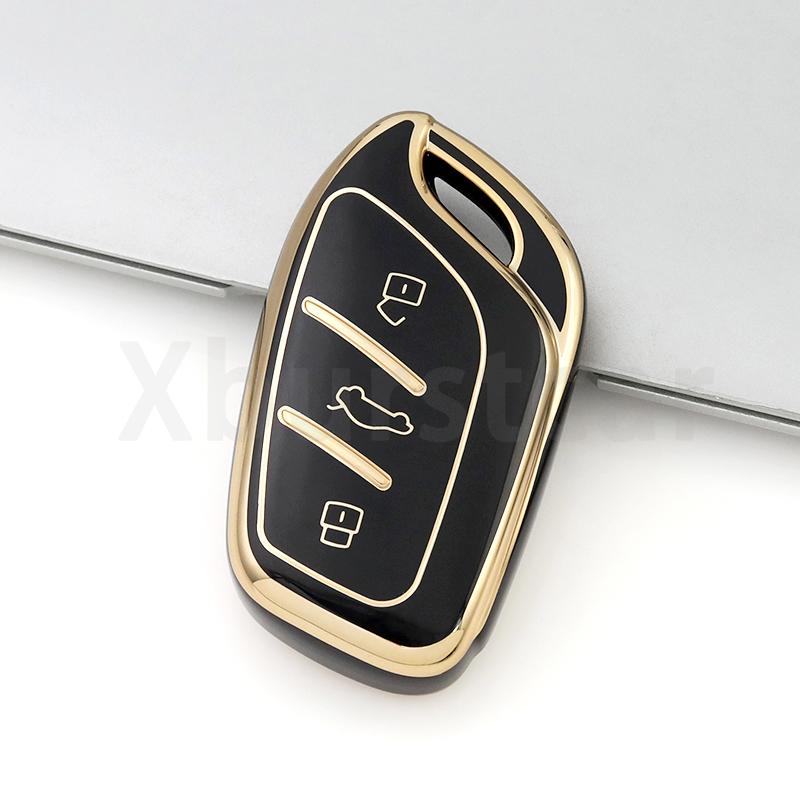 Silver Edge Shell Holder Keyless For Roewe Erx5 Rx5 I6 I5 Rx3 Rx8 For Mg 4 Mg5 Mg6 Mg Zs Ev Hs Ehs Zx Gt Tpu Car Key Case Cover