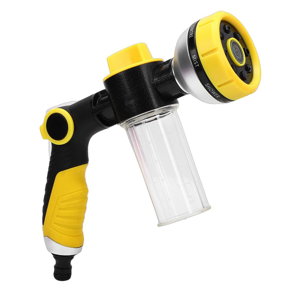 Car Wash Nozzle High Pressure 8 Adjustable Patterns Sprayer with Soap Dispenser Garden Hose Nozzle for Car Dog Washing