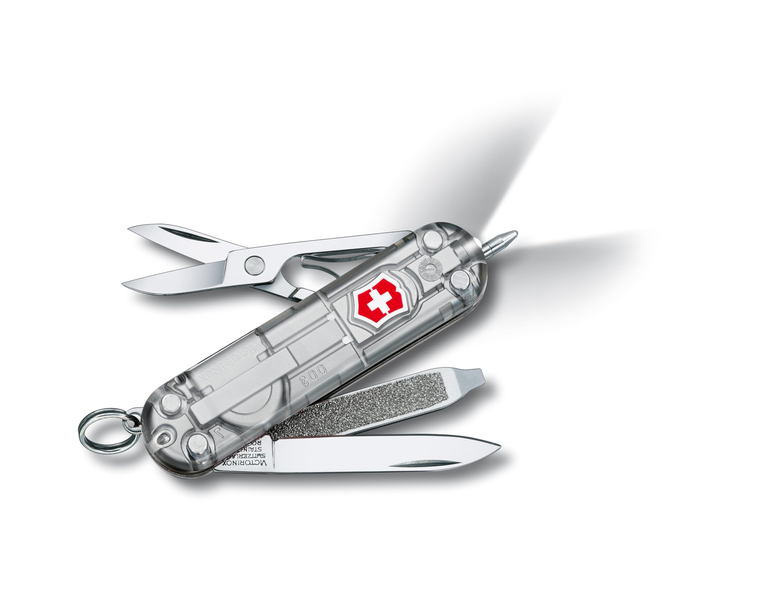 

Нож VICTORINOX Signature Light Silver Tech, товары для предотвращения стихийных бедствий, шариковая ручка со светодиодной подсветкой, швейцарское производство, многофункциональный инструмент с 7 функциями []