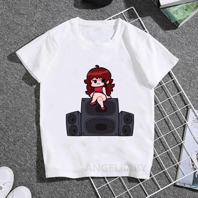 Hot Game Friday Night Funkin Cartoon Kids T Shirt Girls Summer Fashion Tops Baby Boys Clothes Children Short Sleeve T-shirt