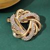 High-End Rhinestone Women's Scarf & T-Shirt Knotting Brooch Pin Accessory