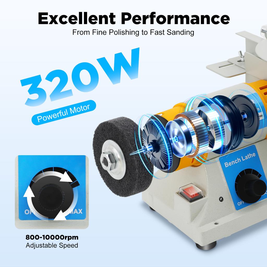 Bymaocar 350w Cutting Polishing Machine for Gem Jewelry Rock Bench Lathe Table Saw Polisher Adjustable Precision Full Accessory