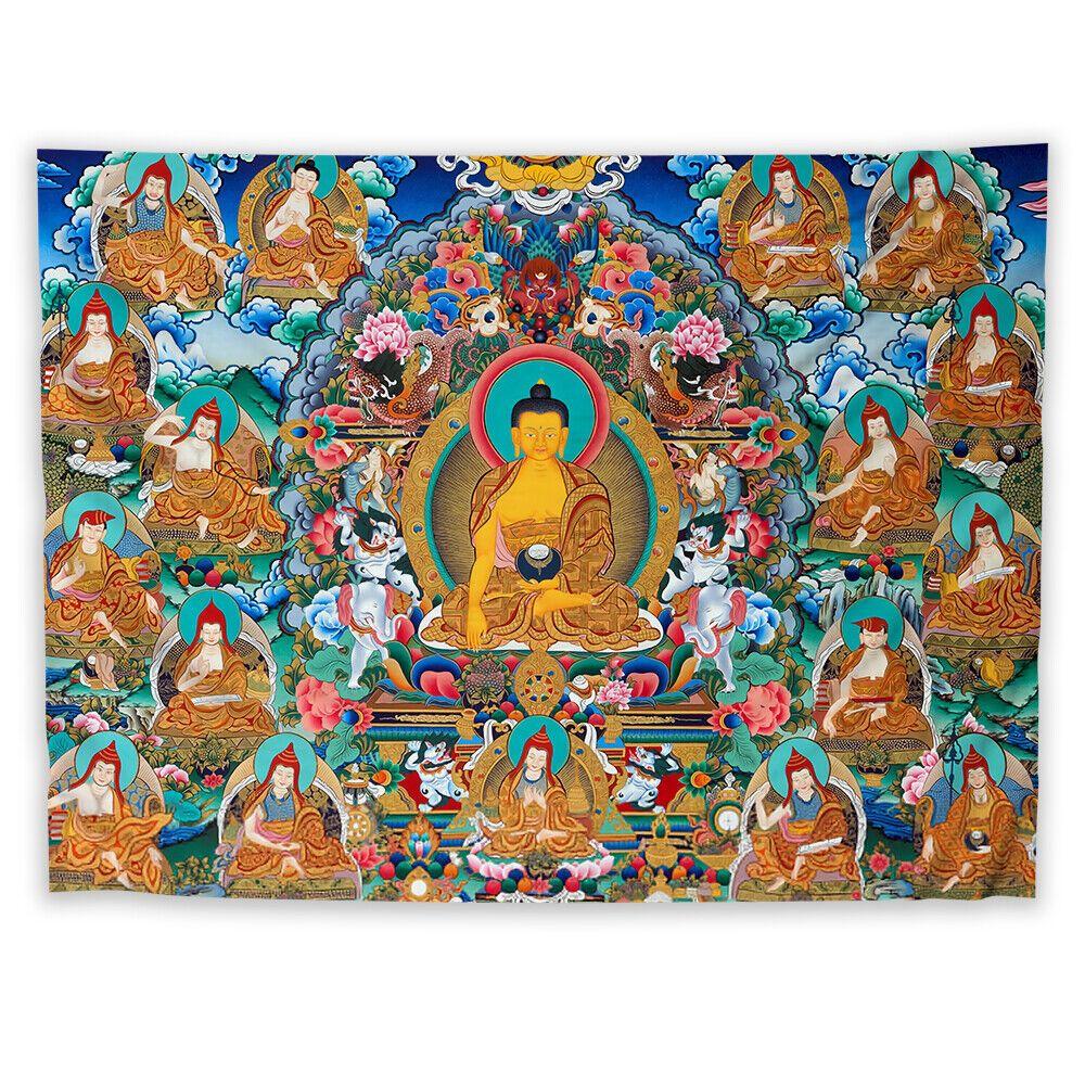 Tapestry Buddhist mandala psychedelic 75x100