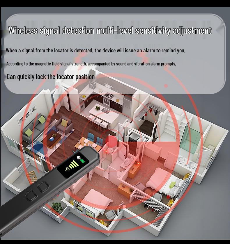 S6 Anti-Spy Camera Detector & Infrared Alarm for Eavesdropping and GPS Tracking Prevention