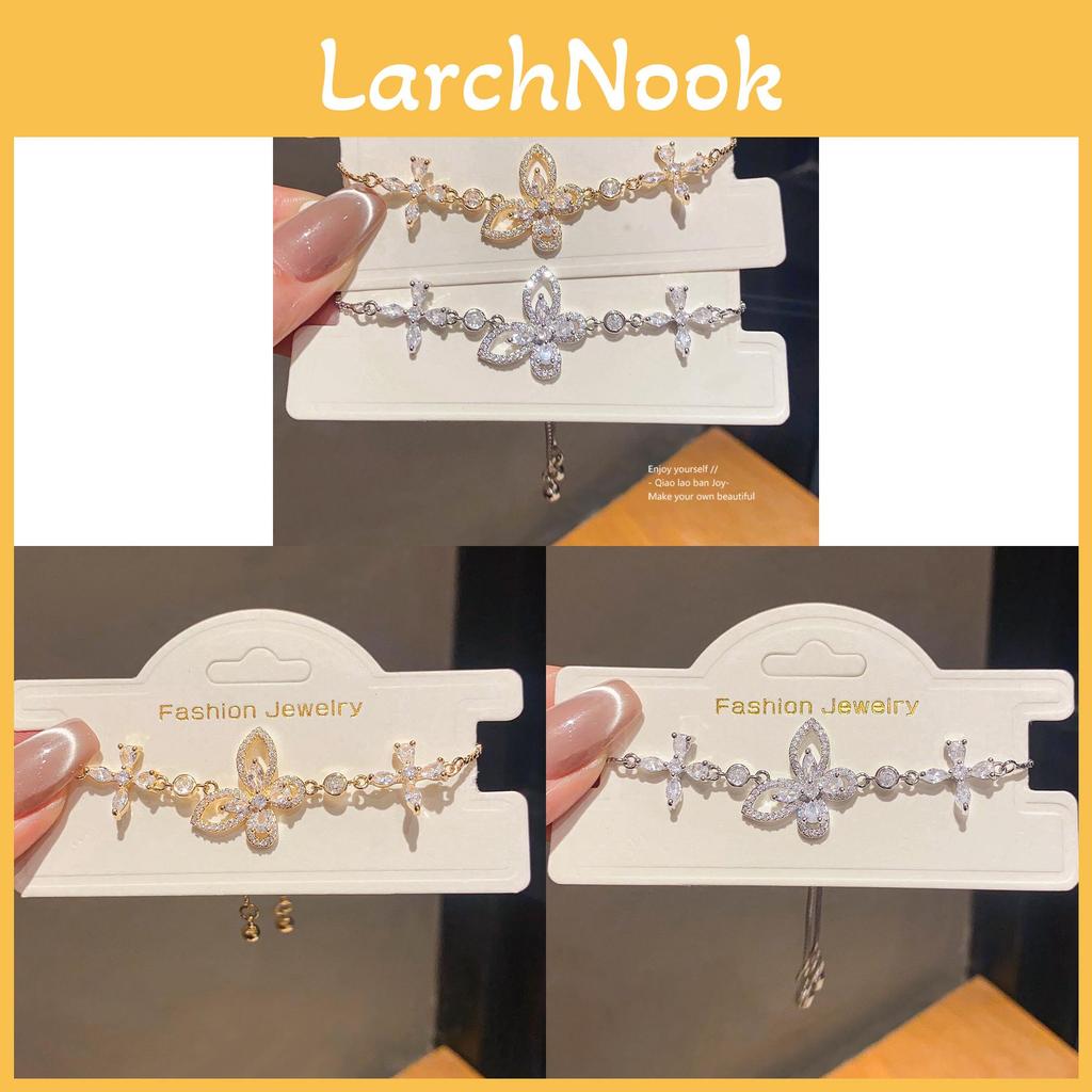 Light Luxury Butterfly Jewelry Hand Chain With Zircon Stones For Casual And Formal Wear