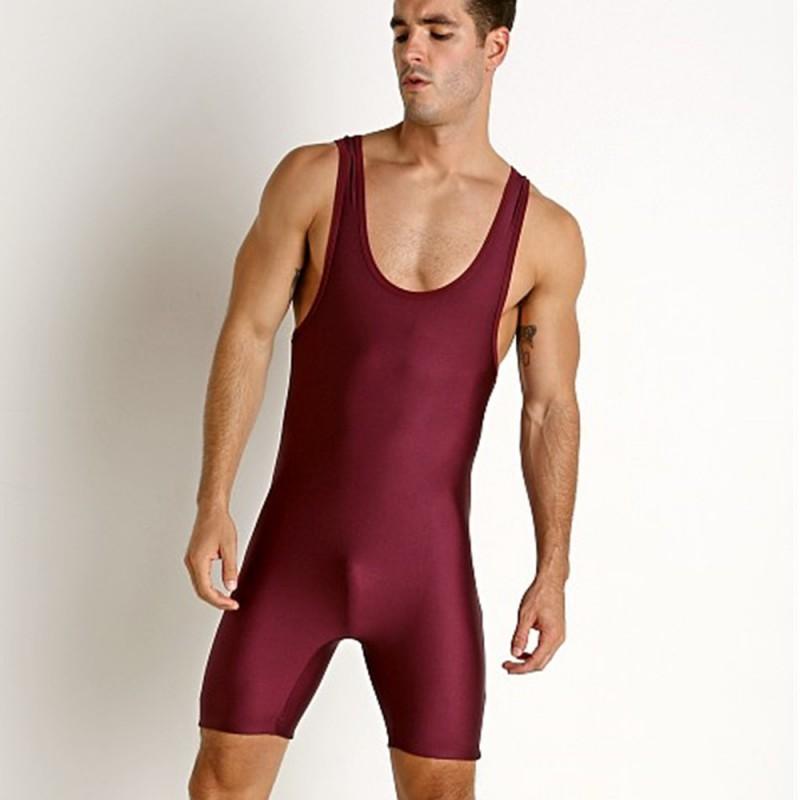 Mens Compression Wrestling Singlet Weightlifting Training Competition Swimwear