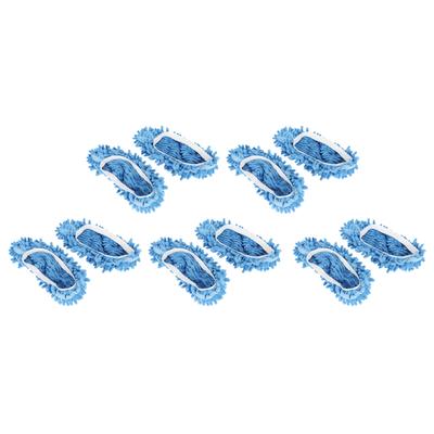 10 Stück Chenille Mopp Hausschuhe Multifunktionale Bodenreinigungsschuhe Staubwischer Zubehör Blau