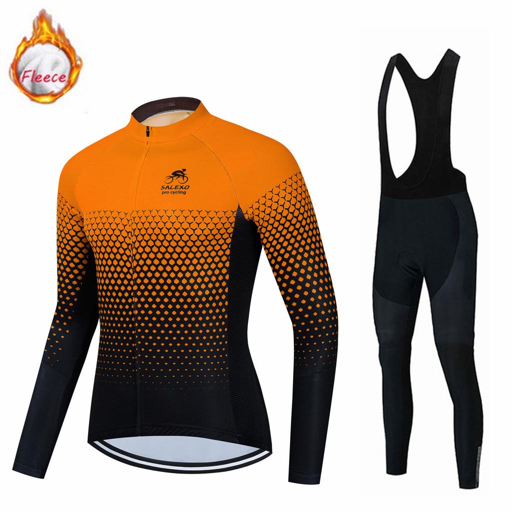 2026 Winter Fleece Warm Cycling Suit, Cycling Suit Fleece Winter Long-sleeved Cycling Suit Tour De France Team Version Cycling Suit Cover