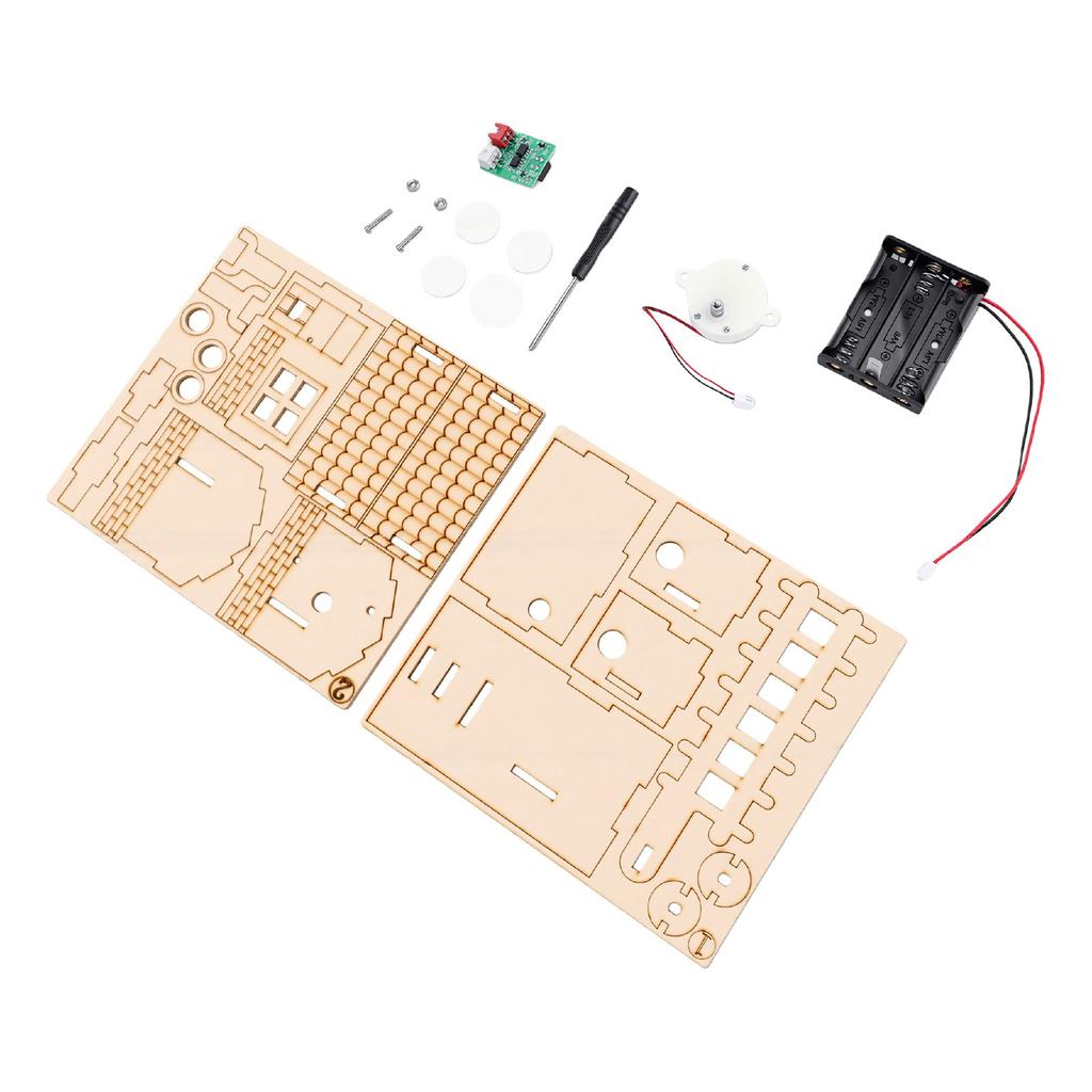 Wooden Automatic Barrier Toy STEM Educational Infrared Sensing DIY Wooden Model Kit