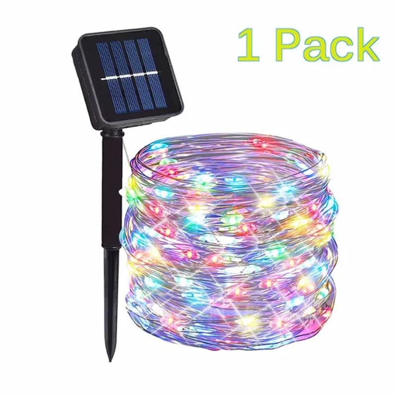7M/12M/22M/32M LED Solar String Fairy Lights Outdoor Path Garlands Lamp Patio Waterproof Christmas Wedding Garden Street Lights