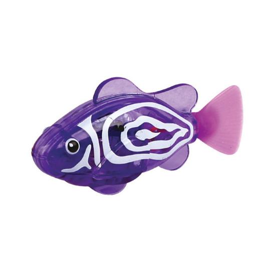 

Magic Water Activated Glowing Swimming Fish Waterproof Interactive Robot Fish with Electric Movement Neon Deep-Sea Disco Bath Toy фиолетовый