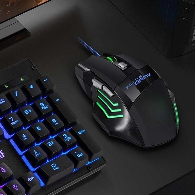 USB Wired Gaming Mouse Factory Direct Sales with Rainbow Lighting for Gaming