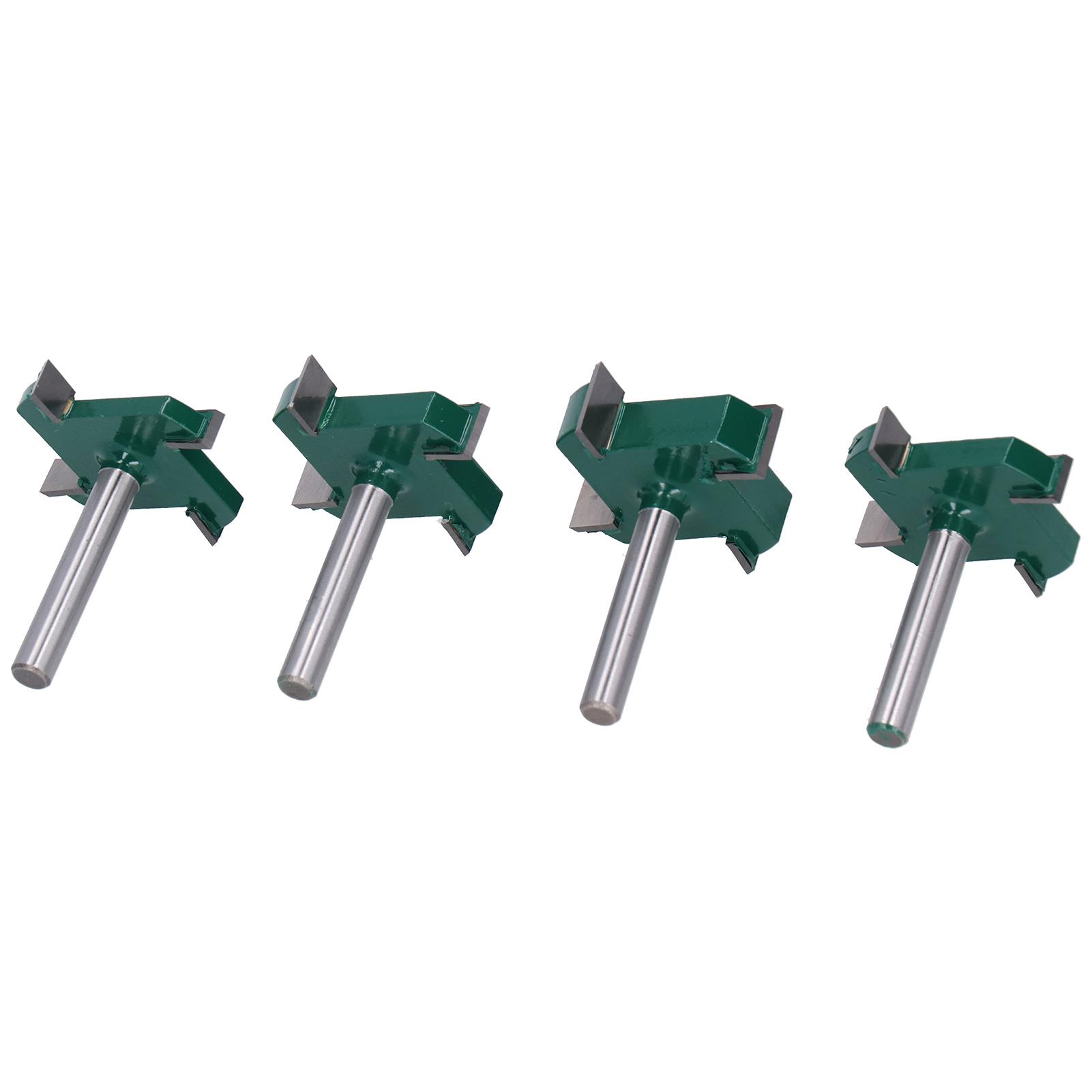 

4pcs set 14 Shank Four Edge TSlot Slotting Router Bit Woodworking Cutter Milling Cutter