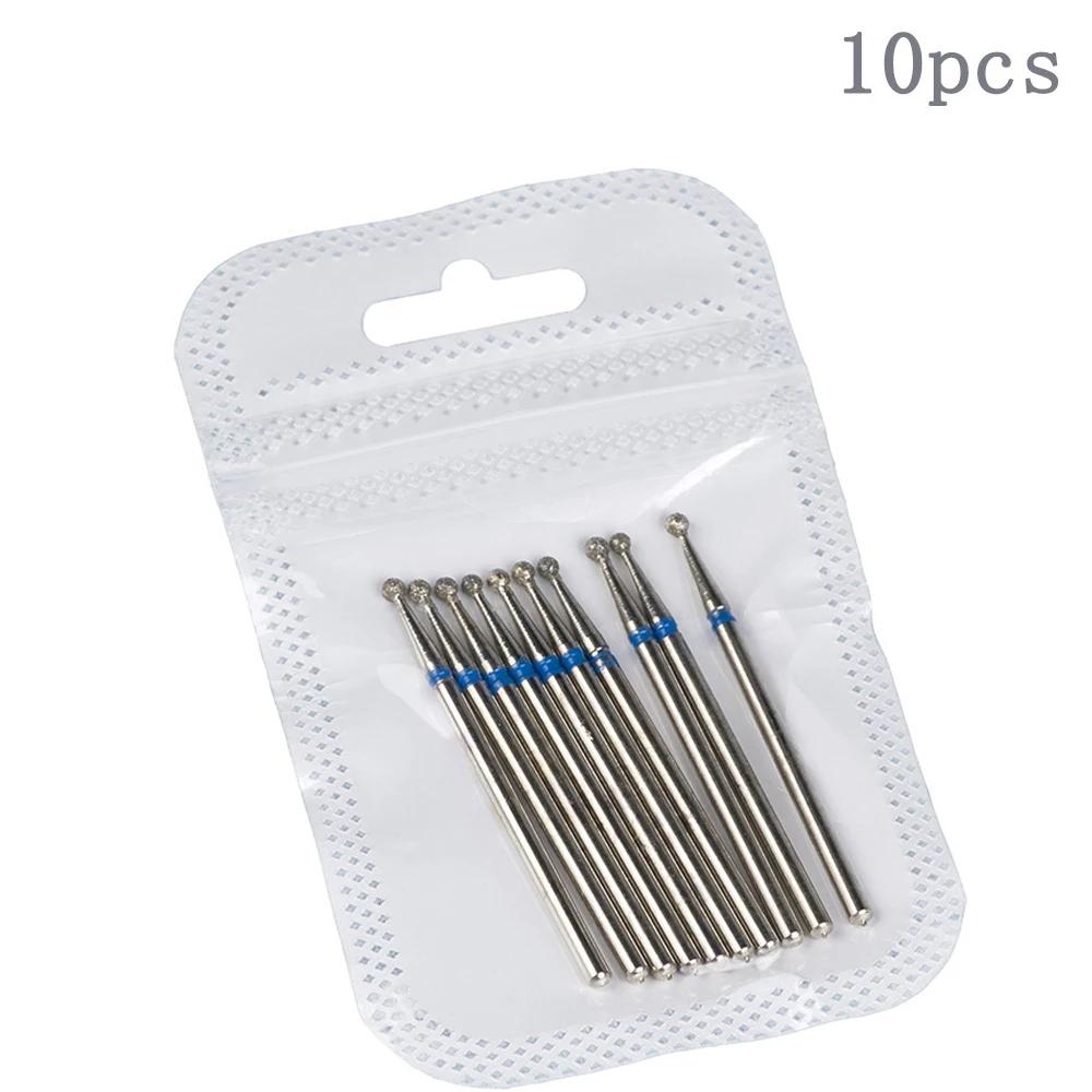 Milling Cutter for Manicure 10Pcs Diamond Nail Drill Bits Machine Mill Cutters for Removing Gel Polish Nail File Buffer Pedicure