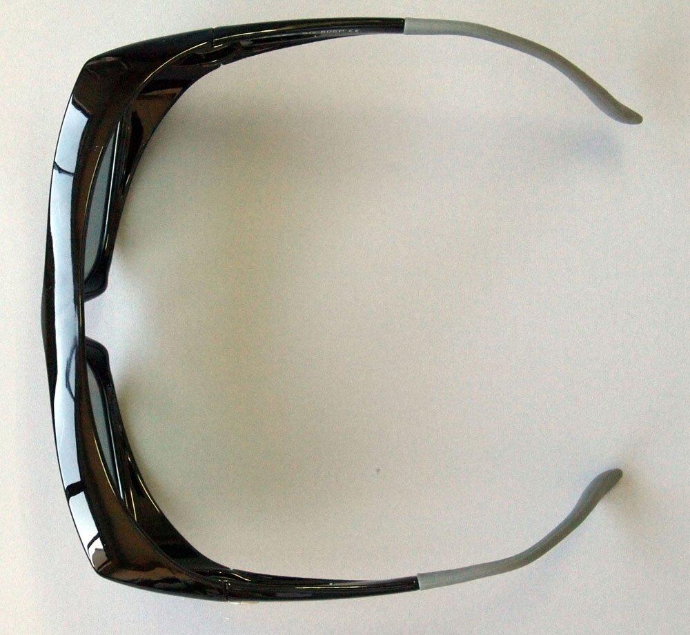 AXE Shiny Black x SG605P Over-the-Eye Sunglasses, Smoke, [Sports Goods]