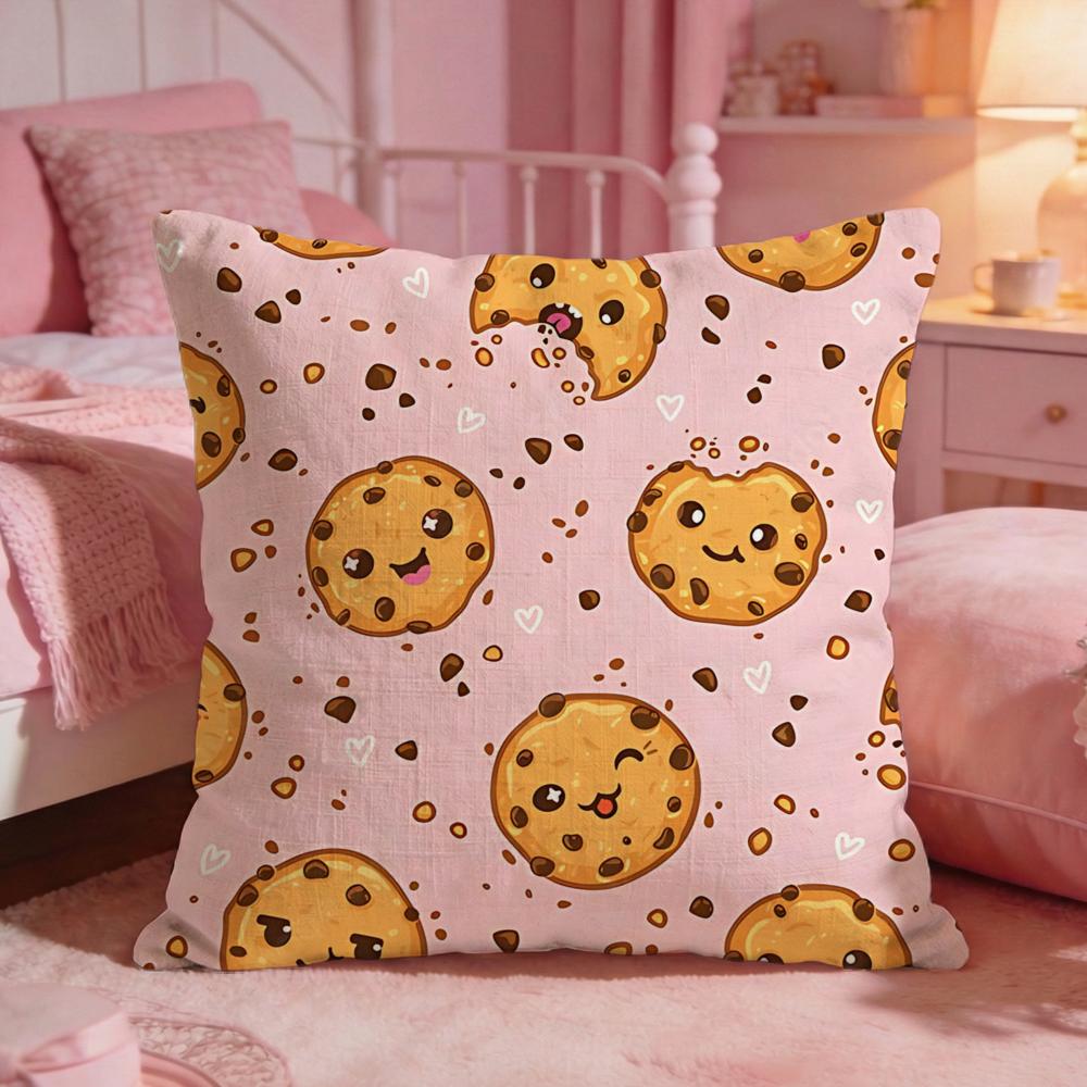 FoodcookieS Cushion Cover Premium Comfort Reversible Pillow Cove Two In One Design for Any Room Car Interior