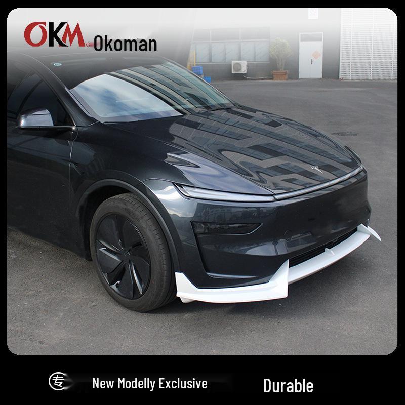 Tesla Model Y Refreshed Front Lip Juniper No-Punch Kit Matte Black