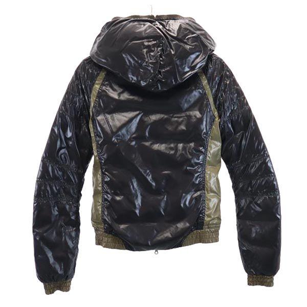 DUVETICA reversible Down jacket 40 Black/Brown hood Women Used