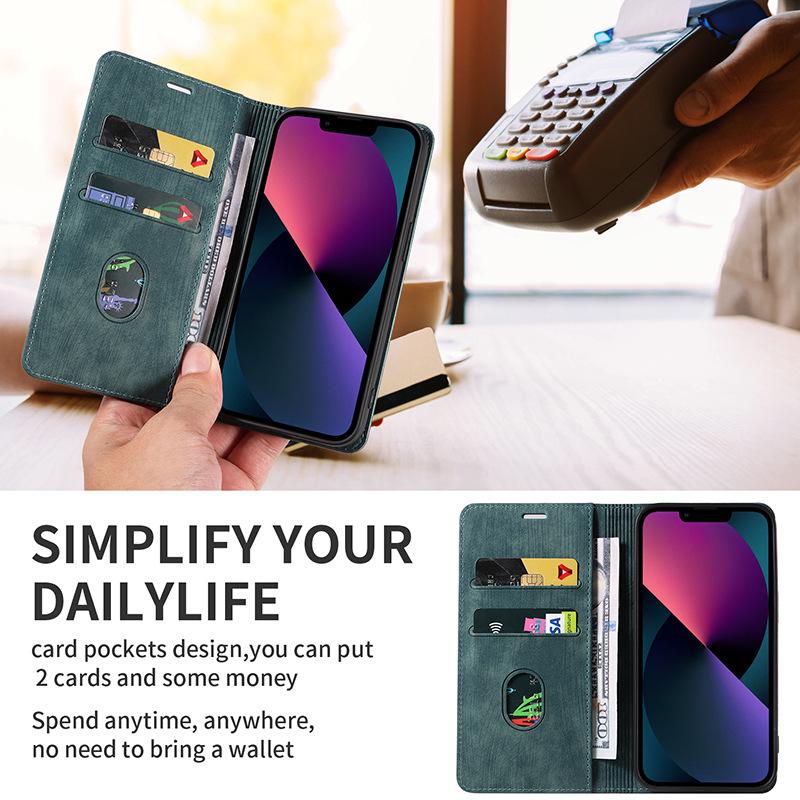 Protective Leather Case for Oneplus 8T, Nord CE2 5G, 10 PRO - Solid Color