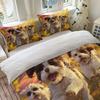 Oil Painting of Puppies Bedding Set Soft Duvet Cover Set Quilt Cover With Pillowcase For Bedroom Decor Birthday Gift For Kids
