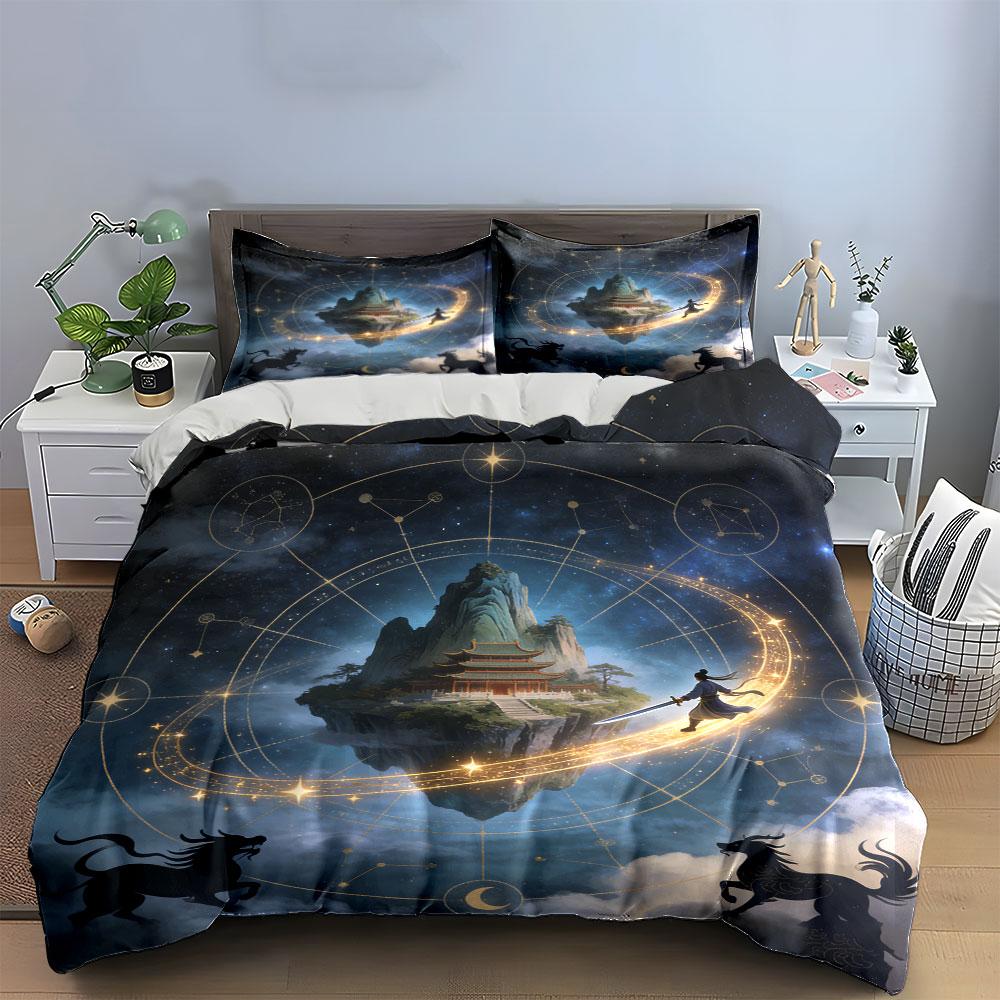 Fantasy Art Decoration Set Soft Comfortable Duvet Cover Bedding Set Included 1*Duvet Cover & 2*Pillowcases, Gift