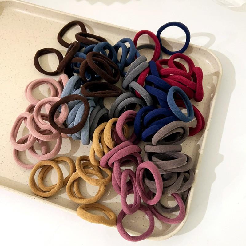 Popular Morandi Color Headband, High Elasticity, Seamless Hair Band, Towel Ring, Simple Color Hair, Multi-color Mixed Package Wholesale