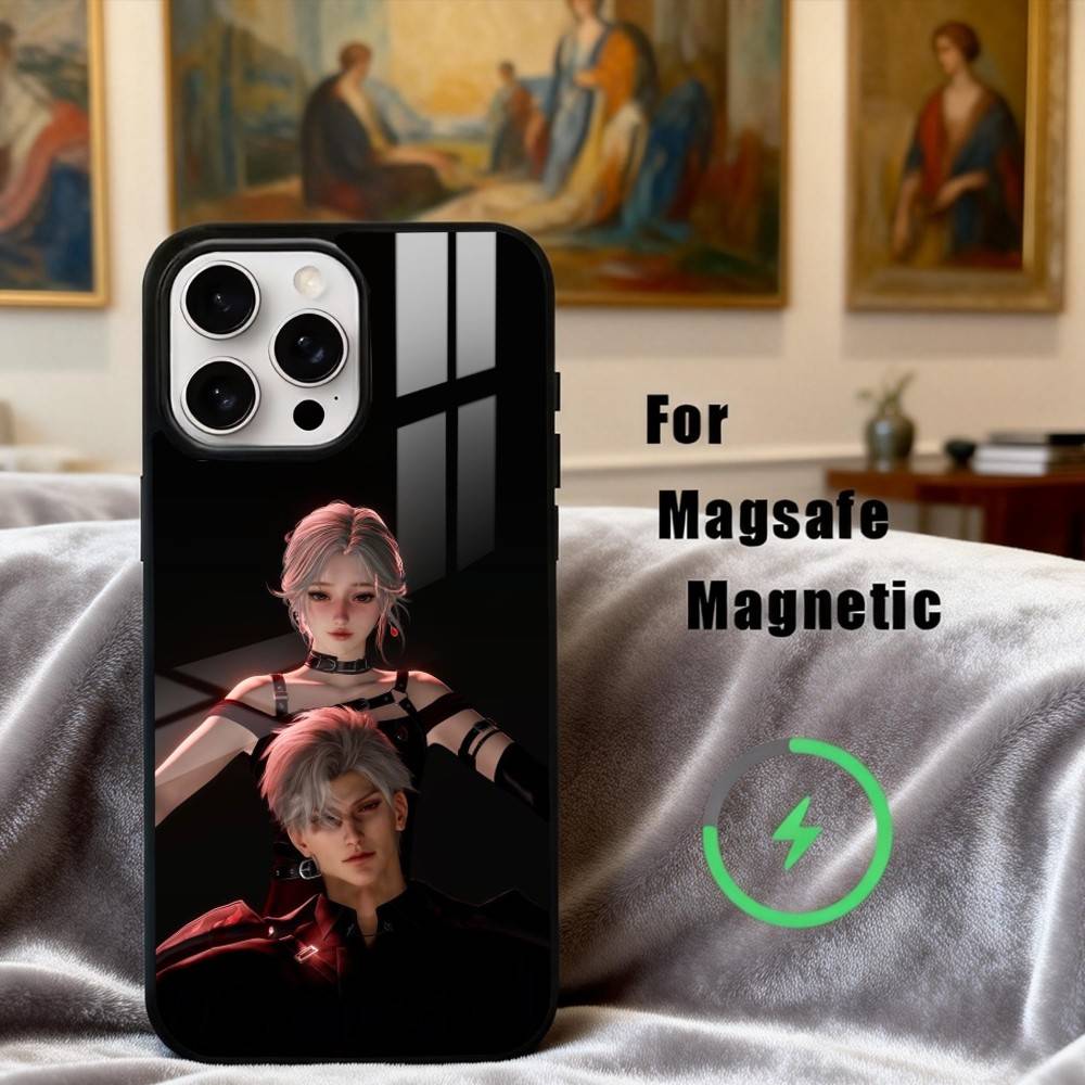 

Чехол для телефона S-Sylus Love And D-Deep Space для iPhone 17,16,15,14,13,12,Plus,Pro,Max с магнитной беспроводной зарядкой Magsafe iPhone13PROMAX