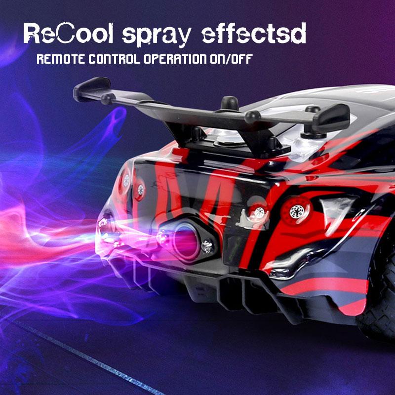 Off Road Rc Drift Car Spray Fog 1/24 4wd Fast 18KM/h Electric Remote Control Cars With Light  Vehicle Kit Toys For Boys Gift