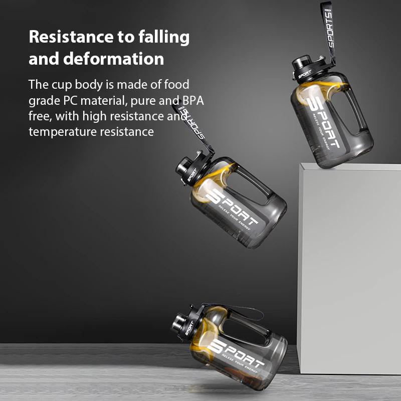 1.2L/1.7L/2.5L Cycling Water Bottle Large Capacity Water Bottle Big Belly Cup Fitness Sports Water Bottle Ton Bucket for Student