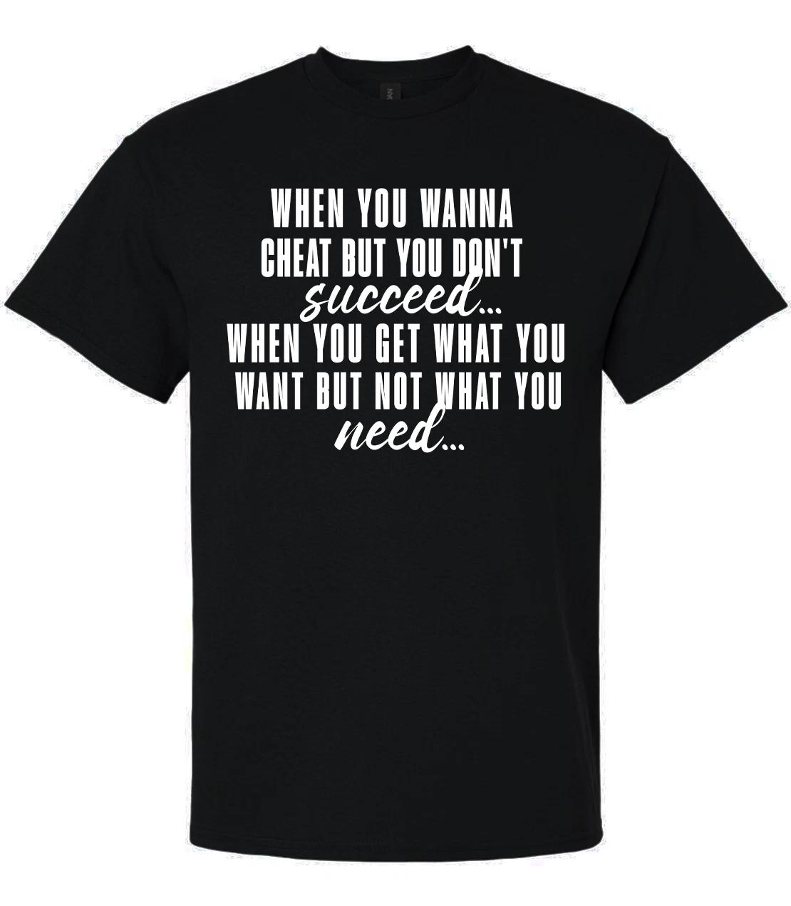 Trenz Shirt Company Mens Graphic Short Sleeve T-Shirt - When You Wanna Cheat 2XL