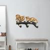 Tree Branch Cat Wall Sculpture Multi-purpose Wall Mount Simulation Cat Hanger Hook Home Living Room Bedroom Kitten Wall Art Decoration