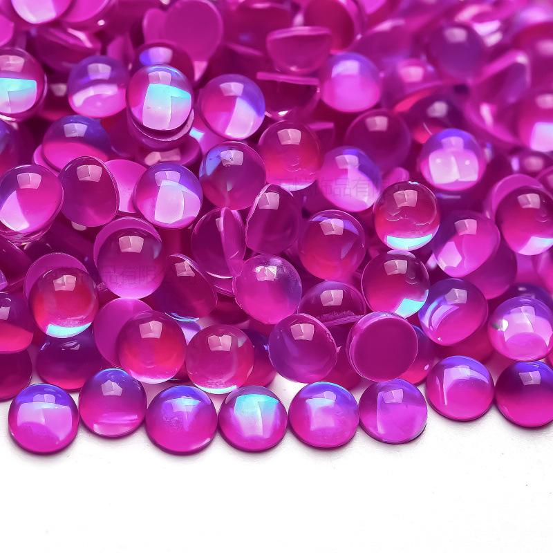 Crystal Glass Mocha Semicircular Pearl Nail Bead Diy Nail Art Man Fish Bead Beauty Mobile Phone Accessories