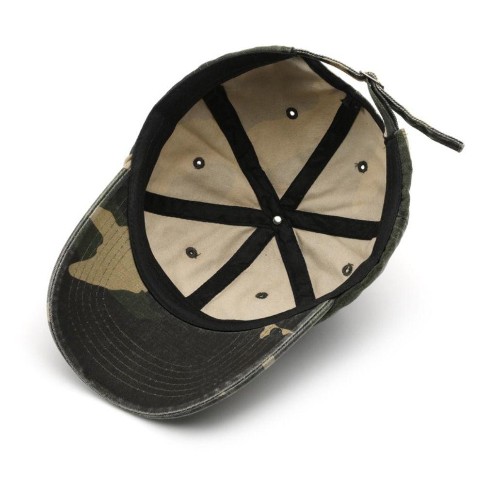 Camouflage Dad Hat Washed Cotton Sun Hat Vintage UV Protection Hat  For Men Women