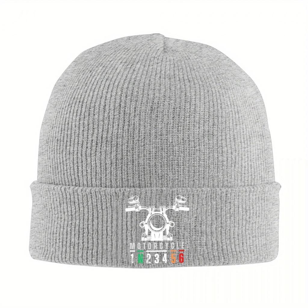 New N Motorcycle Hat Autumn Winter Beanie Ski Gear Motorcyclist Caps Unisex Acrylic Skullcap