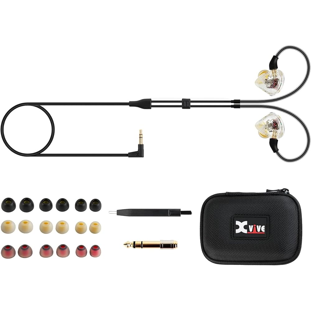 Xvive T9 In-Ear Monitors In-Ear Monitors with Dual Balanced Armature Drivers XV-T9