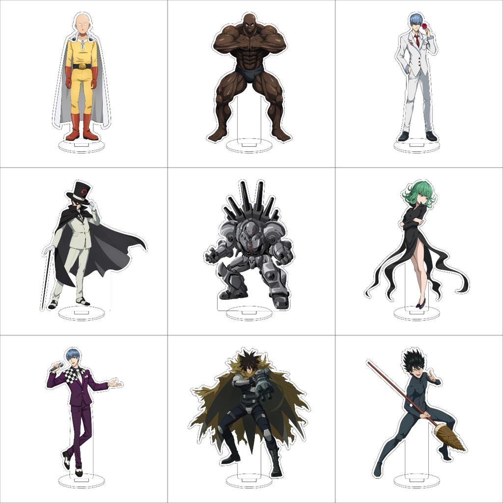16CM Anime ONE PUNCH MAN Cosplay Acrylic Stand Ornaments Saitama/Tatsumaki/Metal Knight Figure Stand Halloween Gifts