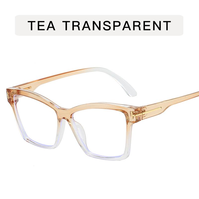 New Anti Blue Light Glasses for Women Fashionable Cat Eye Decoration Eyeglass for Men Simple Retro Eyewear Frame