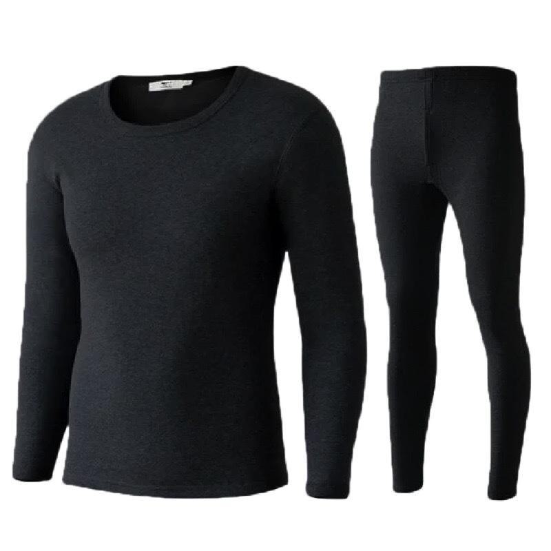 Men's Graphene Self-Heating Velvet Suit with High Waist Trousers for Autumn/Winter
