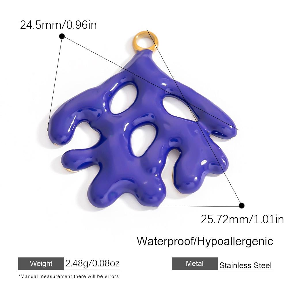 Sommer Meeresstil Bunter Muschel Seestern Anhänger 18K Vergoldeter Edelstahl Geschenk Schmuck