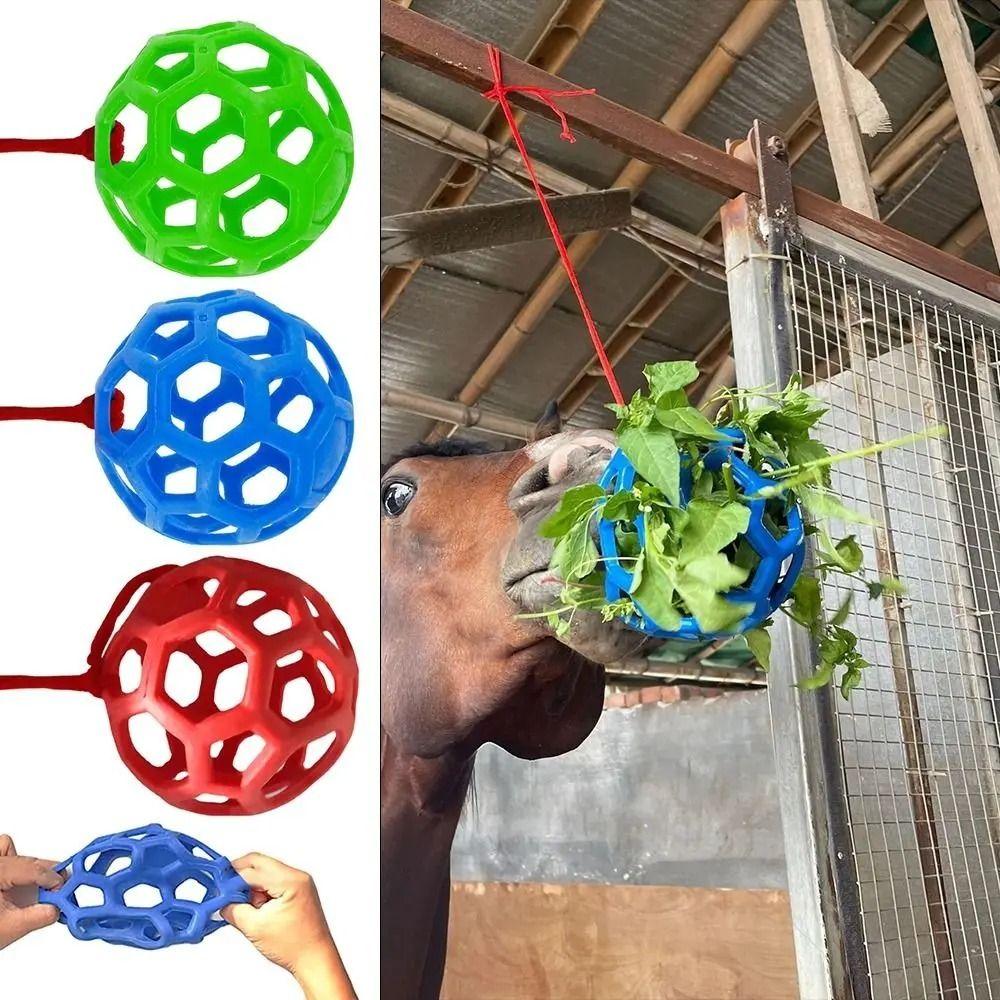 

5.5inch Pony Hay Feeder Red/Blue/Green Horse Feeding Dispenser Hanging Feeding Toy Cattle