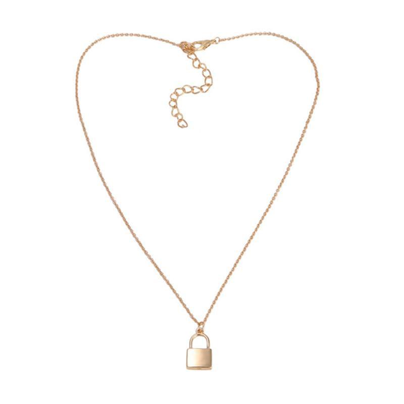 Buy Casual Lock Shape Necklace Choker 