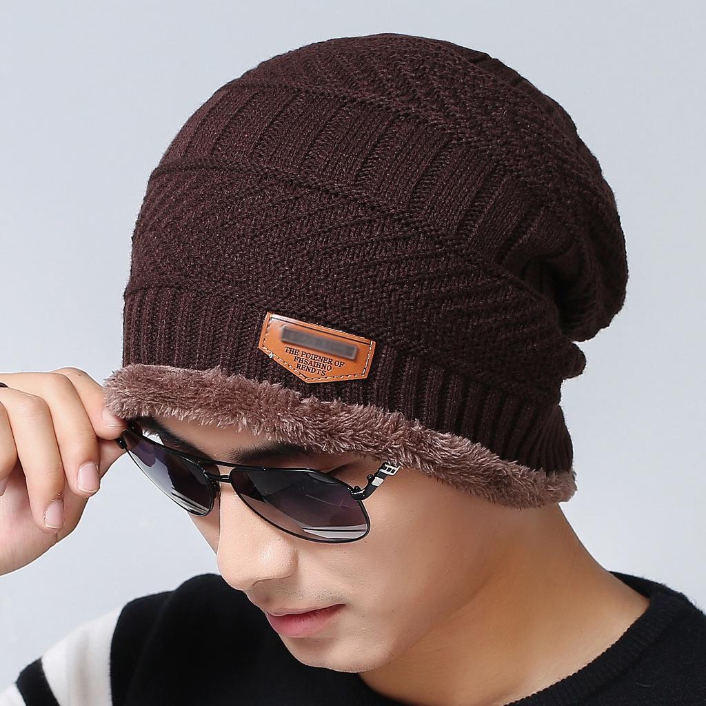 Adult and Children Winter Fleece Hat Scarf Thicken Knit Windproof Hats Bib Scarves Children Parent-child Hat