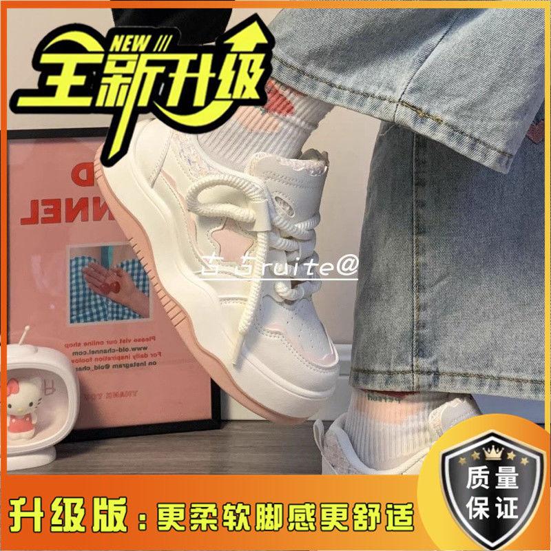 2025 new campus style platform women's shoes spring and summer versatile popular white shoes female leisure sports female students