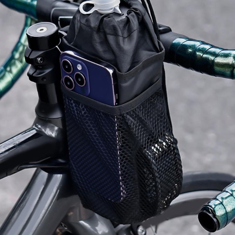 Bike Handlebar Strap on Water Bottle Storage Bag with Shoulder Strap for Travel