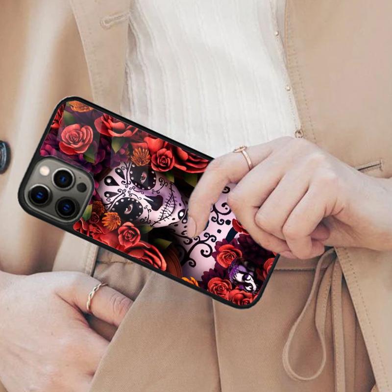 Colourful Mask Mexican Girl La Catrina Magnetic Phone Case For iPhone 17 Air 16 14 13 12 Pro Max 15 Plus Wireless MagSafe Cover