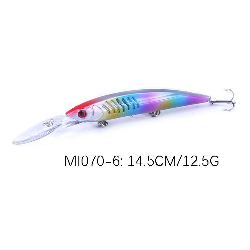 Long-casting Deep & Shallow Sea Bass & Pike Bait Best-Selling 14.5cm 12.5g Long-Tongued Minnow Lure for Ocean Boat Fishing