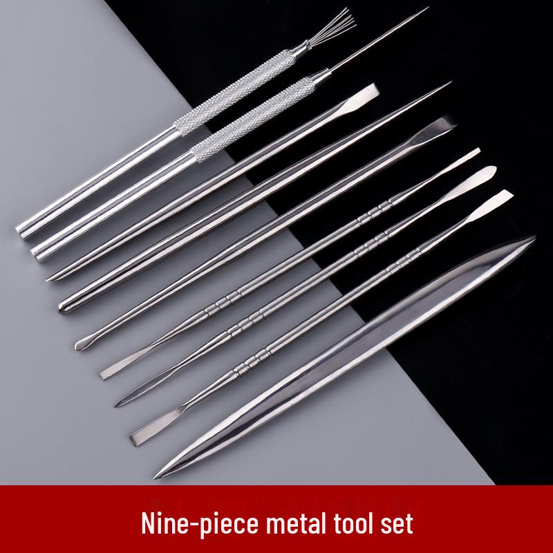 Stainless Steel Clay Sculpture Tool Set: Spatula & Eye Knife