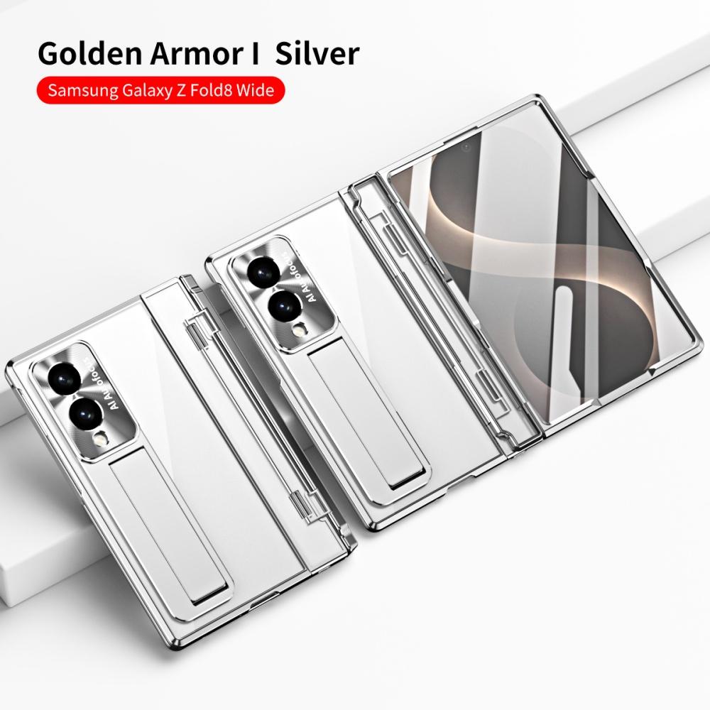 Luxury Plating Anti Falling Armor Case for Samsung Galaxy Z Fold 8 Wide Fold 3 4 5 6 7 8 Wireless Charging Clear Cover for Fold8