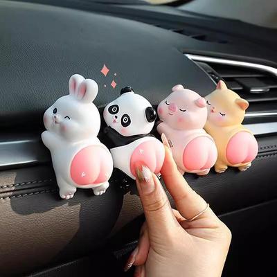 Elastic Pipijun Cartoon Animal Car Dashboard Ornaments - Decompression Cute Dolls for Home Decor